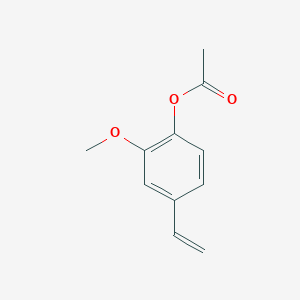 2-Methoxy-4-vinylphenyl acetate chemical structure (CAS 46316-15-8)