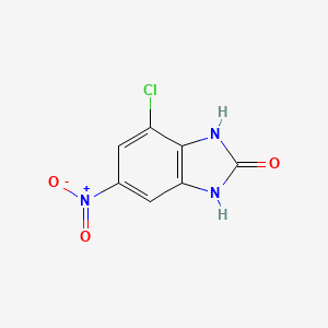 4-Chloro-6-nitro-1,3-dihydro-2H-benzo[d]imidazol-2-one chemical structure (CAS 463315-69-7)