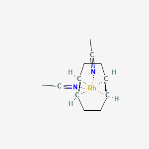 Bis(acetonitrile)(1,5-cyclooctadiene)rhodium(I) tetrafluoroborate chemical structure (CAS 46360-78-5)