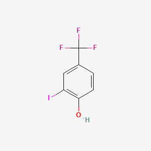 2-Iodo-4-(trifluoromethyl)phenol chemical structure (CAS 463976-21-8)