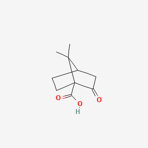 7,7-Dimethyl-2-oxobicyclo[2.2.1]heptane-1-carboxylic acid chemical structure (CAS 464-78-8)