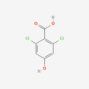 2,6-Dichloro-4-hydroxybenzoic acid chemical structure (CAS 4641-38-7)