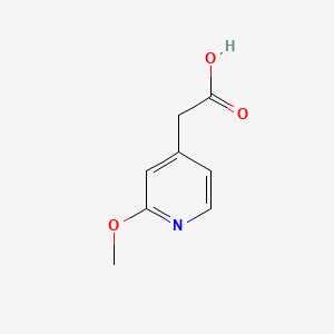 2-(2-Methoxypyridin-4-yl)acetic acid chemical structure (CAS 464152-38-3)