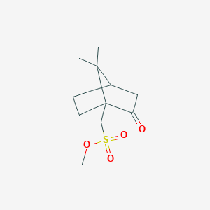 Methyl (7,7-dimethyl-2-oxobicyclo[2.2.1]heptan-1-yl)methanesulfonate chemical structure (CAS 46471-67-4)