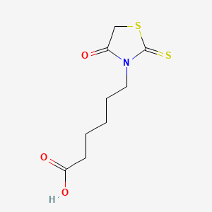6-(4-Oxo-2-thioxothiazolidin-3-yl)hexanoic acid chemical structure (CAS 4649-06-3)