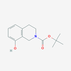 tert-Butyl 8-hydroxy-3,4-dihydroisoquinoline-2(1H)-carboxylate chemical structure (CAS 464900-21-8)