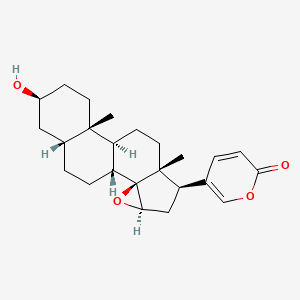 5-((1R,2aR,3aS,3bR,5aR,7S,9aS,9bS,11aR)-7-Hydroxy-9a,11a-dimethylhexadecahydronaphtho[1',2':6,7]indeno[1,7a-b]oxiren-1-yl)-2H-pyran-2-one chemical structure (CAS 465-39-4)