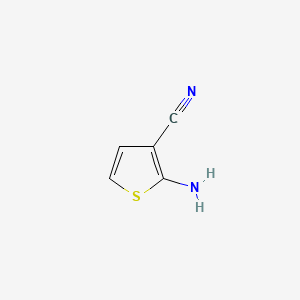 2-Aminothiophene-3-carbonitrile chemical structure (CAS 4651-82-5)