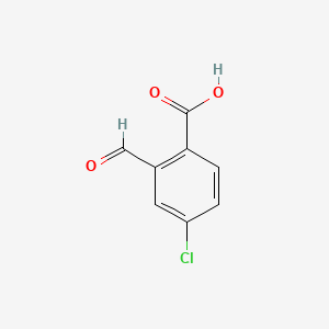 4-Chloro-2-formylbenzoic acid chemical structure (CAS 4657-56-1)