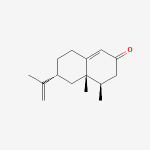 (4R,4aS,6R)-4,4a-Dimethyl-6-(prop-1-en-2-yl)-4,4a,5,6,7,8-hexahydronaphthalen-2(3H)-one chemical structure (CAS 4674-50-4)