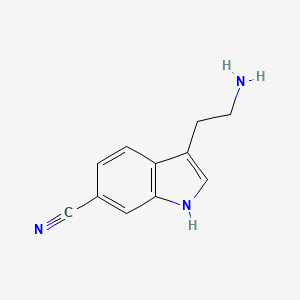 3-(2-Aminoethyl)-1H-indole-6-carbonitrile chemical structure (CAS 467451-88-3)