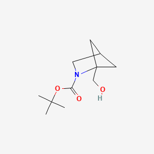 tert-Butyl 1-(hydroxymethyl)-2-azabicyclo[2.1.1]hexane-2-carboxylate chemical structure (CAS 467454-51-9)