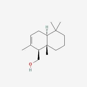 ((1S,4aS,8aS)-2,5,5,8a-Tetramethyl-1,4,4a,5,6,7,8,8a-octahydronaphthalen-1-yl)methanol chemical structure (CAS 468-68-8)