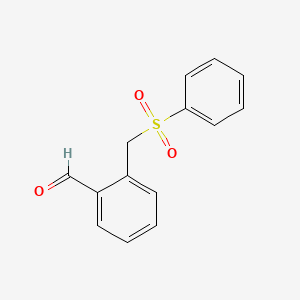 2-((Phenylsulfonyl)methyl)benzaldehyde chemical structure (CAS 468751-38-4)