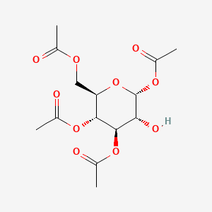 (2R,3R,4R,5R,6R)-6-(Acetoxymethyl)-3-hydroxytetrahydro-2H-pyran-2,4,5-triyl triacetate chemical structure (CAS 4692-12-0)