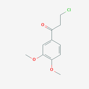 3-Chloro-1-(3,4-dimethoxyphenyl)propan-1-one chemical structure (CAS 4693-38-3)