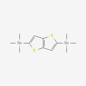 2,5-Bis(trimethylstannyl)thieno[3,2-b]thiophene chemical structure (CAS 469912-82-1)