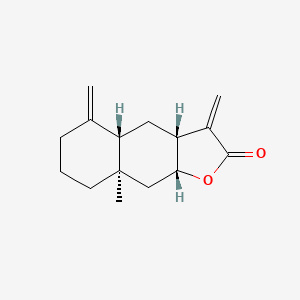 (3aR,4aS,8aR,9aR)-8a-Methyl-3,5-dimethylenedecahydronaphtho[2,3-b]furan-2(3H)-one chemical structure (CAS 470-17-7)
