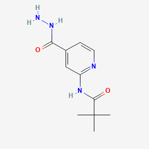 N-(4-(Hydrazinecarbonyl)pyridin-2-yl)pivalamide chemical structure (CAS 470463-39-9)