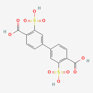 3,3'-Disulfo-[1,1'-biphenyl]-4,4'-dicarboxylic acid chemical structure (CAS 470466-07-0)