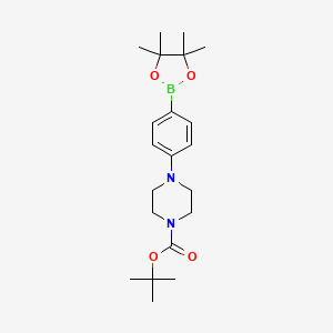 tert-Butyl 4-(4-(4,4,5,5-tetramethyl-1,3,2-dioxaborolan-2-yl)phenyl)piperazine-1-carboxylate chemical structure (CAS 470478-90-1)