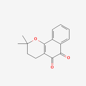 2,2-Dimethyl-3,4-dihydro-2H-benzo[h]chromene-5,6-dione chemical structure (CAS 4707-32-8)