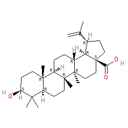 (1R,3aS,5aR,5bR,7aR,9S,11aR,11bR,13aR,13bR)-9-Hydroxy-5a,5b,8,8,11a-pentamethyl-1-(prop-1-en-2-yl)icosahydro-1H-cyclopenta[a]chrysene-3a-carboxylic acid chemical structure (CAS 472-15-1)
