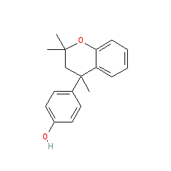 4-(2,2,4-Trimethylchroman-4-yl)phenol chemical structure (CAS 472-41-3)
