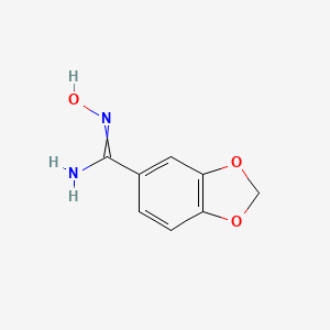 N-Hydroxybenzo[d][1,3]dioxole-5-carboximidamide chemical structure (CAS 4720-72-3)