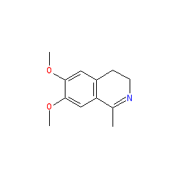 6,7-Dimethoxy-1-methyl-3,4-dihydroisoquinoline chemical structure (CAS 4721-98-6)