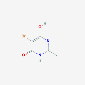 5-Bromo-6-hydroxy-2-methylpyrimidin-4(1H)-one chemical structure (CAS 4722-76-3)