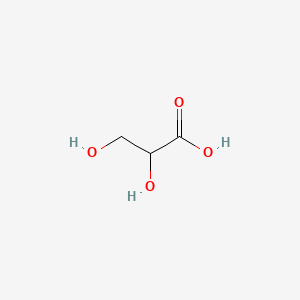 2,3-Dihydroxypropanoic acid chemical structure (CAS 473-81-4)