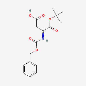 (S)-3-(((Benzyloxy)carbonyl)amino)-4-(tert-butoxy)-4-oxobutanoic acid chemical structure (CAS 47307-26-6)