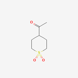 1-(1,1-Dioxidotetrahydro-2H-thiopyran-4-yl)ethanone chemical structure (CAS 473254-30-7)