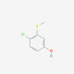 4-Chloro-3-(methylthio)phenol chemical structure (CAS 473255-64-0)