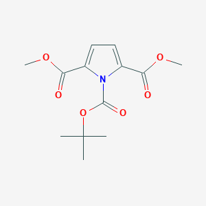 1-(tert-Butyl) 2,5-dimethyl 1H-pyrrole-1,2,5-tricarboxylate chemical structure (CAS 473401-82-0)