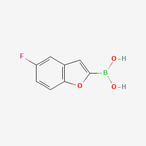 (5-Fluorobenzofuran-2-yl)boronic acid chemical structure (CAS 473416-33-0)