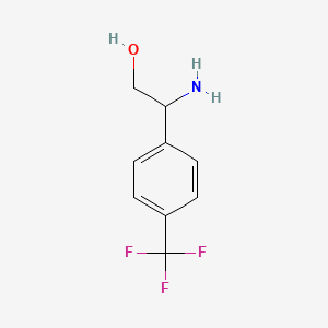 2-Amino-2-(4-(trifluoromethyl)phenyl)ethanol chemical structure (CAS 473416-36-3)