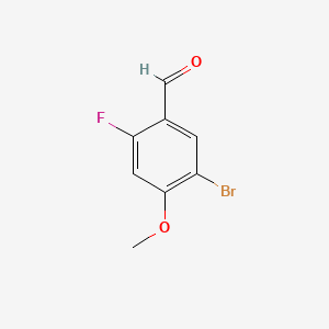 5-Bromo-2-fluoro-4-methoxybenzaldehyde chemical structure (CAS 473417-48-0)