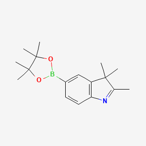 2,3,3-Trimethyl-5-(4,4,5,5-tetramethyl-1,3,2-dioxaborolan-2-yl)-3H-indole chemical structure (CAS 473437-34-2)