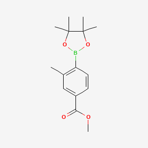 Methyl 3-methyl-4-(4,4,5,5-tetramethyl-1,3,2-dioxaborolan-2-yl)benzoate chemical structure (CAS 473596-87-1)