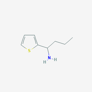 1-(Thiophen-2-yl)butan-1-amine chemical structure (CAS 473732-79-5)