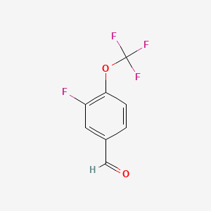 3-Fluoro-4-(trifluoromethoxy)benzaldehyde chemical structure (CAS 473917-15-6)