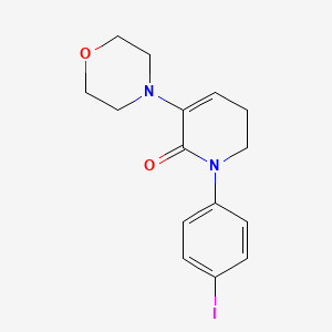 1-(4-Iodophenyl)-3-morpholino-5,6-dihydropyridin-2(1H)-one chemical structure (CAS 473927-69-4)