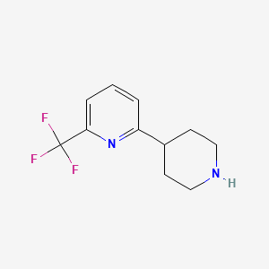 2-(4-Piperidinyl)-6-(trifluoromethyl)pyridine chemical structure (CAS 473932-18-2)