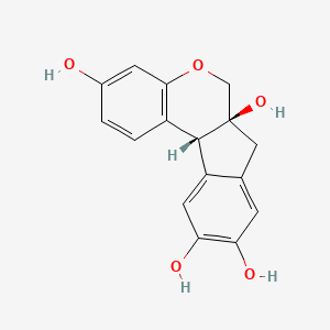 (6aS,11bR)-7,11b-Dihydroindeno[2,1-c]chromene-3,6a,9,10(6H)-tetraol chemical structure (CAS 474-07-7)