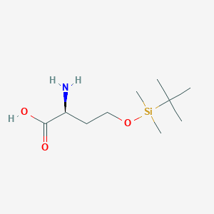 (S)-2-Amino-4-((tert-butyldimethylsilyl)oxy)butanoic acid chemical structure (CAS 474023-97-7)