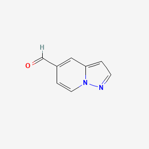 Pyrazolo[1,5-a]pyridine-5-carbaldehyde chemical structure (CAS 474432-59-2)