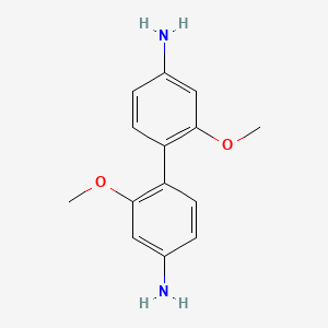 2,2'-Dimethoxy-[1,1'-biphenyl]-4,4'-diamine chemical structure (CAS 4746-75-2)