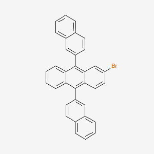 2-Bromo-9,10-bis(2-naphthalenyl)anthracene chemical structure (CAS 474688-76-1)
